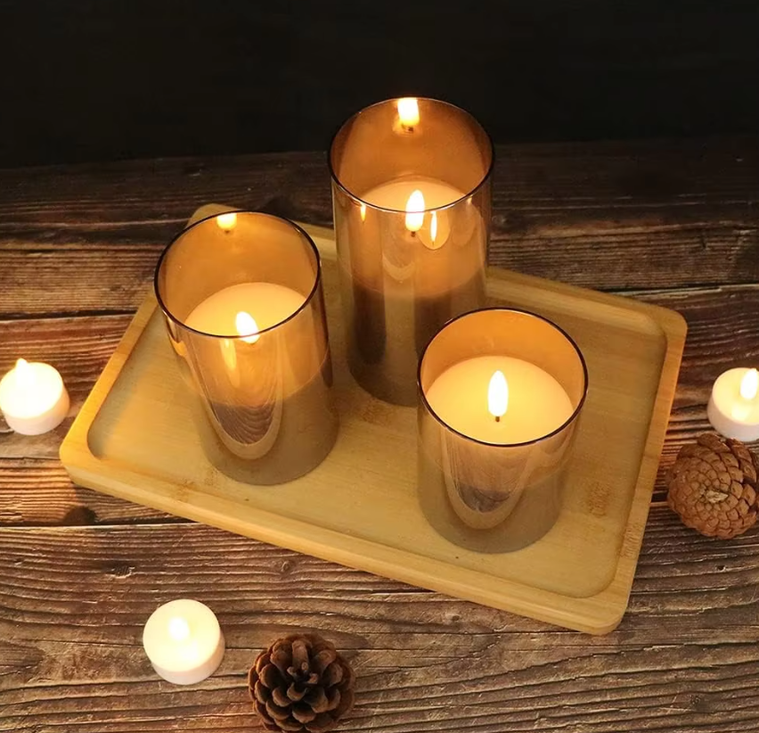 Velas LED USB con Control - 3 Unidades