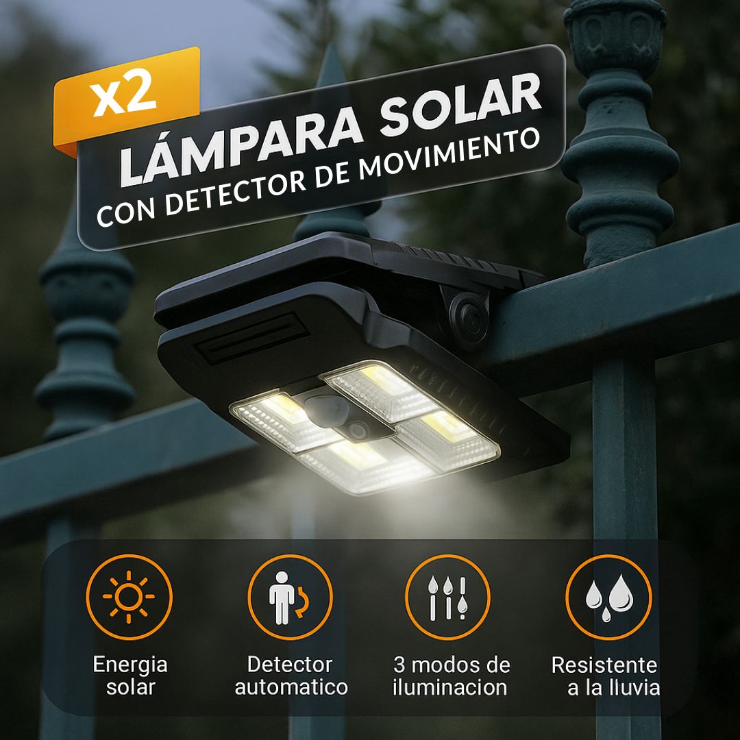 SolarClip - 2 Lámparas Solares Tipo Pinza