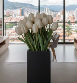 Tulipanes Ultra Realistas Blancos